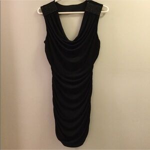 By & By bodycon ruched mini dress Woman’s size Medium black fully lined